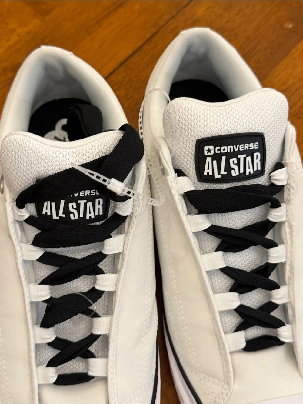 Converse White Low-Top Sneakers with Black Accents size 13 new